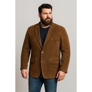 Cabela’s Men’s Leather Vintage Suede Work Jacket Tan Size 50 Big Tall